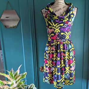 Judith March Love Bird Cowl Neck Dress